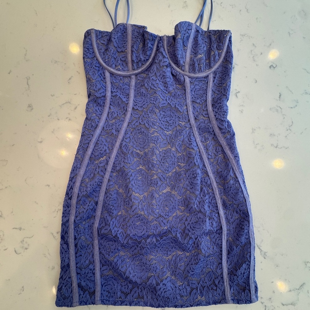 Finesse PRICE DROP! Purple Lace Mini Dress